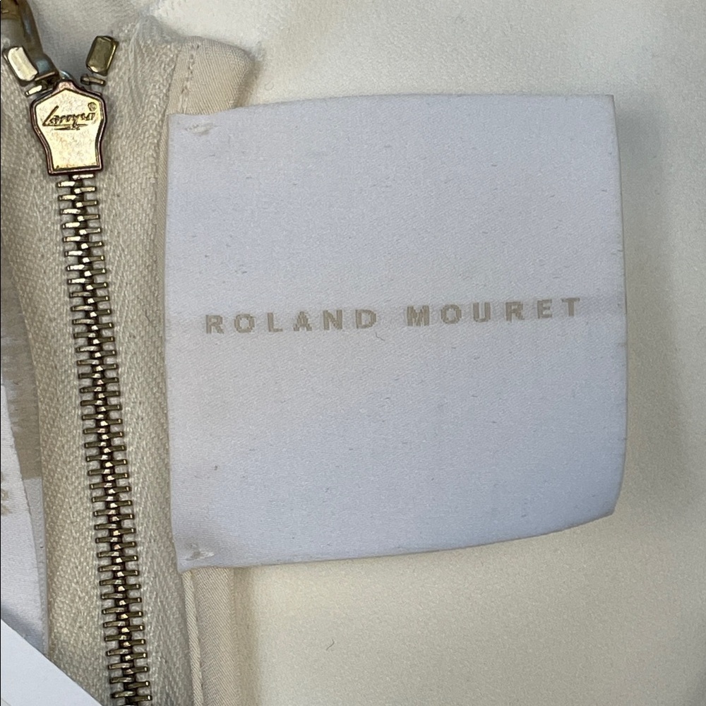 NWT Roland Mouret Mirah Gown Geometric Lace Stretch Double Crepe Wedding US 4 - Picture 6 of 16